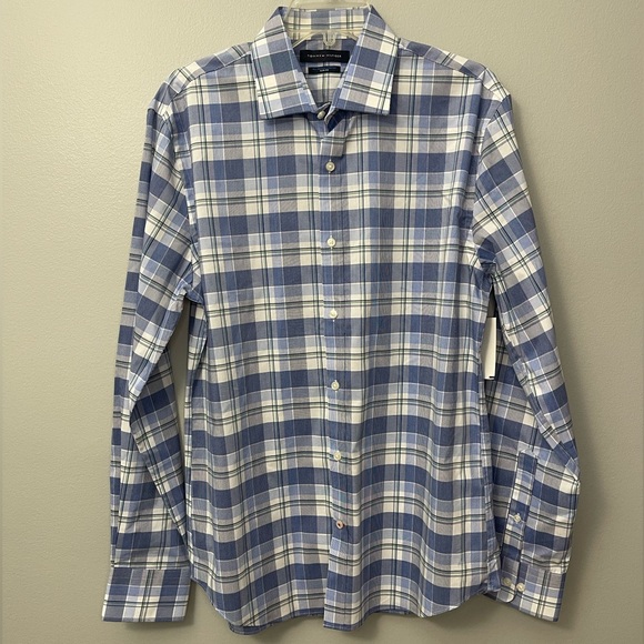 Tommy Hilfiger Long Sleeve Button Down 16 34/35 - Picture 1 of 4